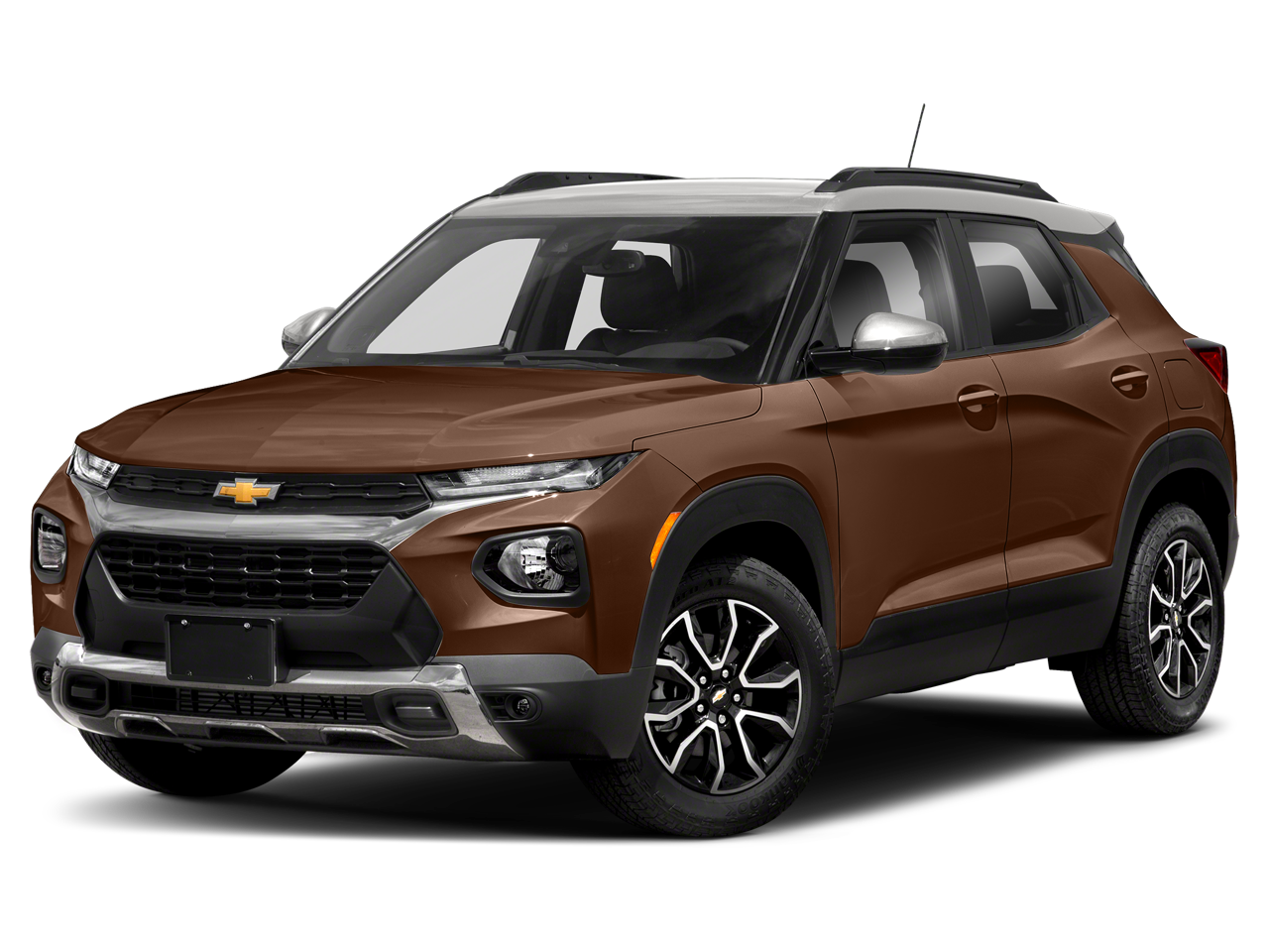 2021 Chevrolet Trailblazer ACTIV in Summit White — front three-quarter view