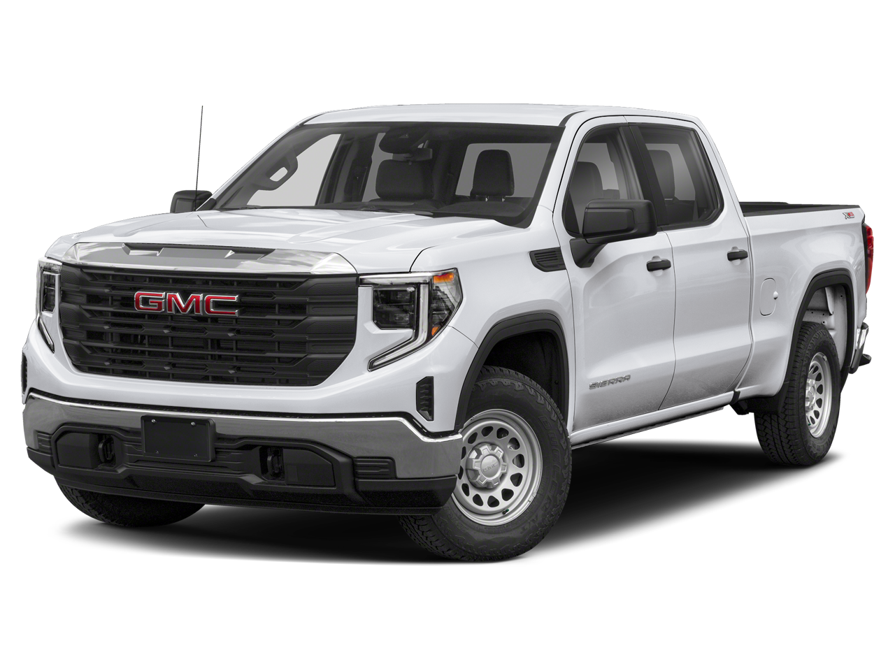 2023 GMC Sierra 1500 SLT in Sterling Metallic — front three-quarter view