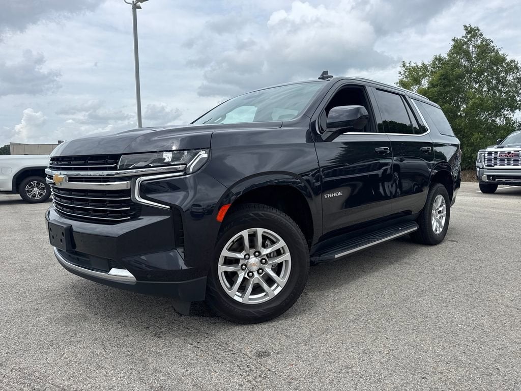 2024 Chevrolet Tahoe LT in Dark Ash Metallic — front three-quarter view