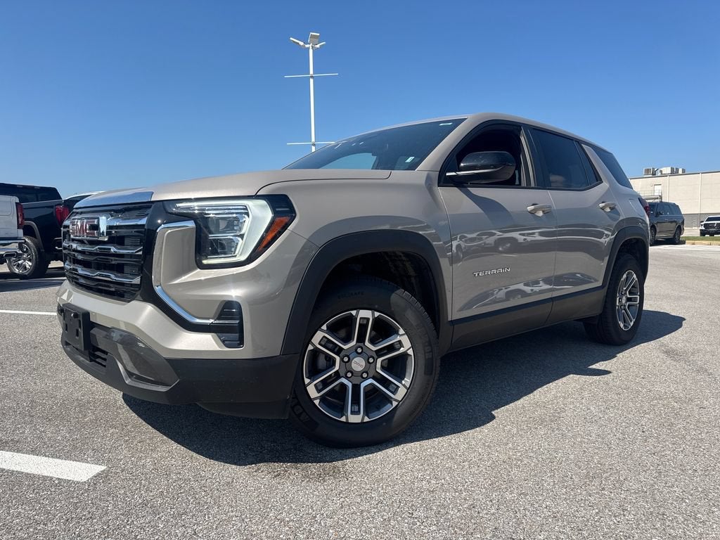 2026 GMC Terrain Elevation in Riverstone Metallic — front three-quarter view