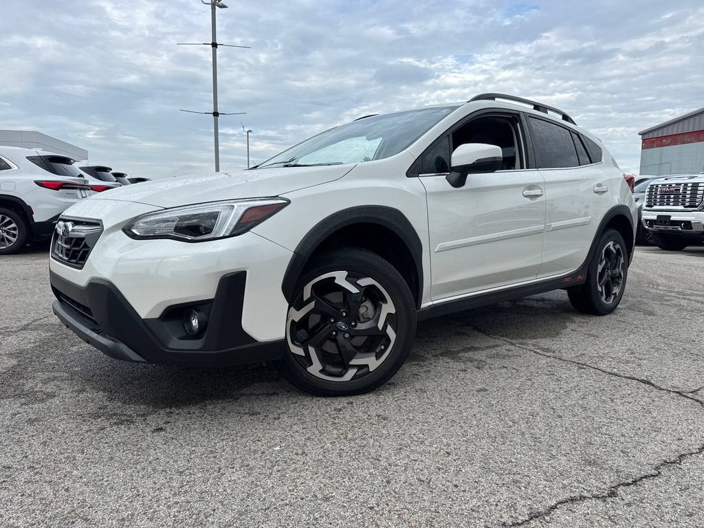2023 Subaru Crosstrek Limited in Crystal White P — front three-quarter view