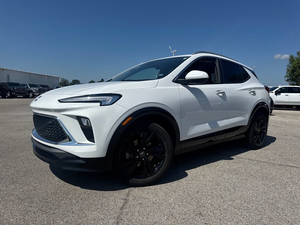 2024 Buick Encore GX Sport Touring in Summit White — front three-quarter view