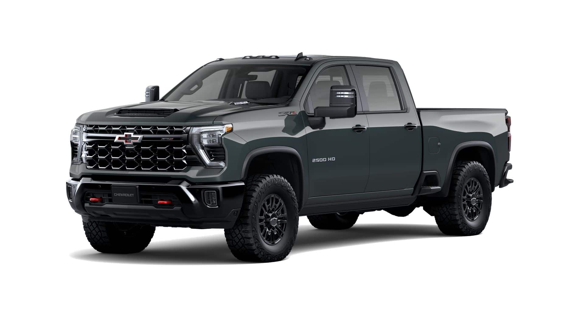 2026 Chevrolet Silverado 2500 HD ZR2 in Cypress Gray — front three-quarter view