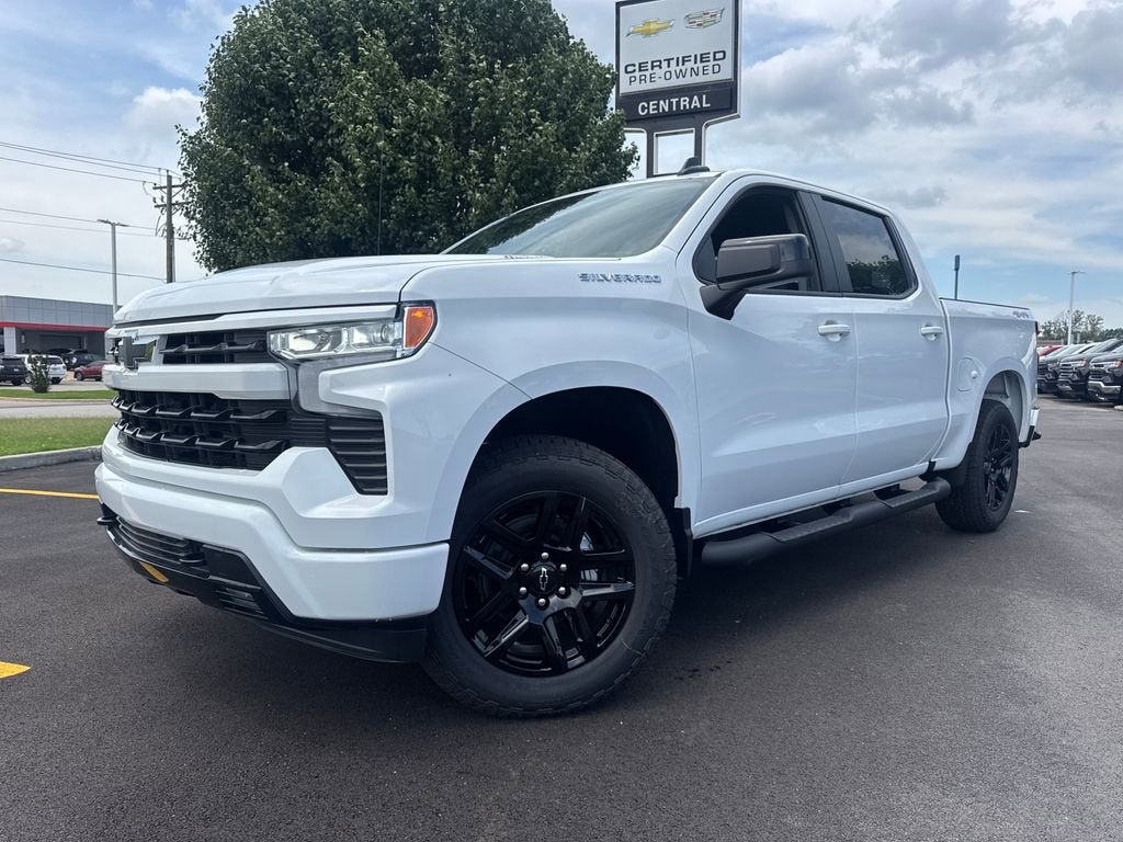 2026 Chevrolet Silverado 1500 RST in Summit White — front three-quarter view