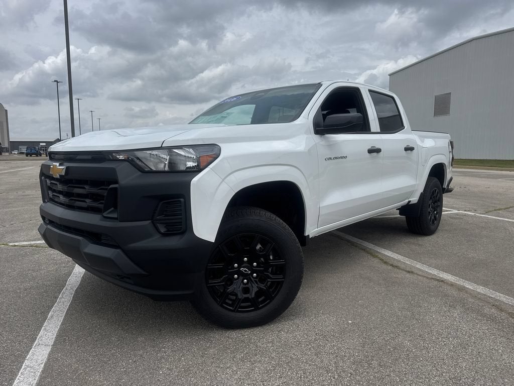 2026 Chevrolet Colorado WT in Summit White — front three-quarter view