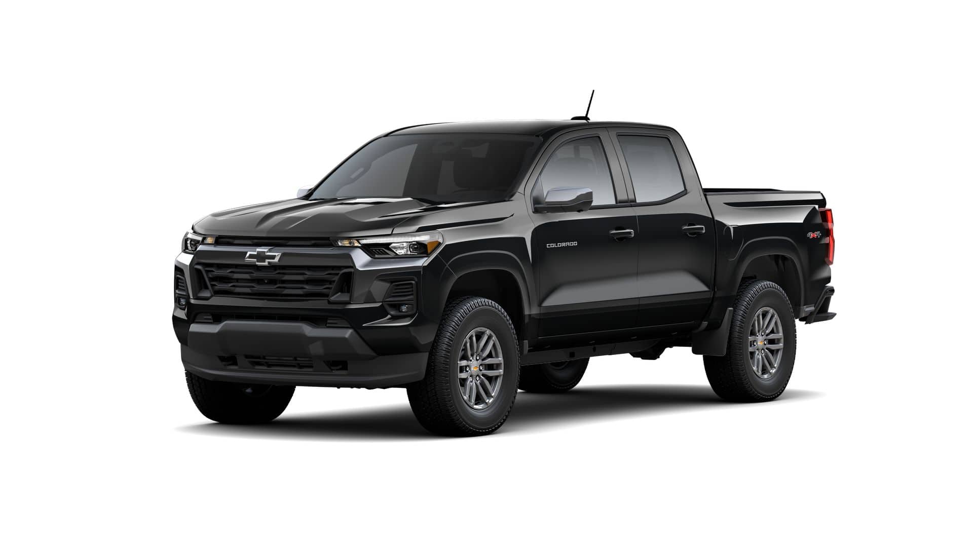 2026 Chevrolet Colorado LT in Black — front three-quarter view