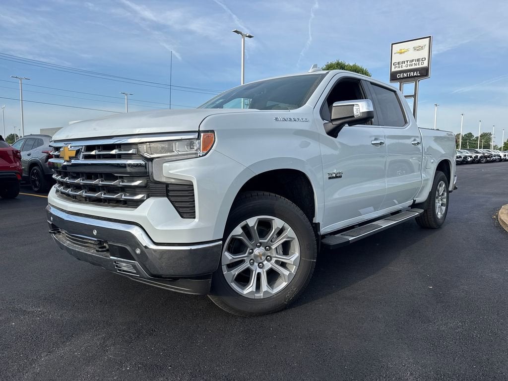 2026 Chevrolet Silverado 1500 LTZ in Polar White Tricoat — front three-quarter view
