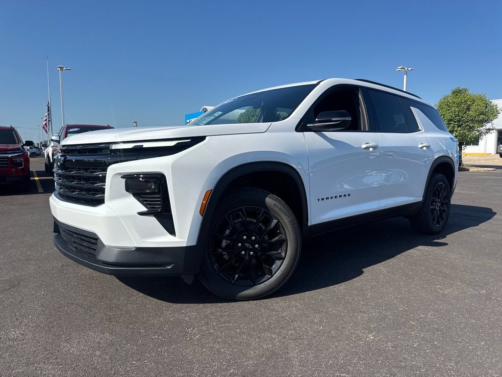 2026 Chevrolet Traverse LT in Summit White — front three-quarter view