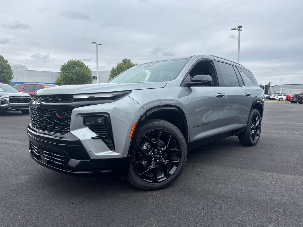 2026 Chevrolet Traverse RS in Sterling Gray Metallic — front three-quarter view