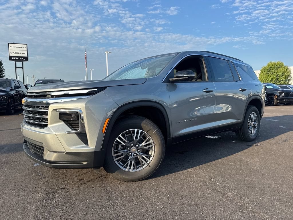 2026 Chevrolet Traverse LT in Sterling Gray Metallic — front three-quarter view