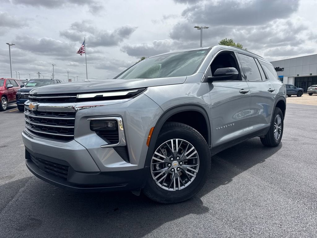 2026 Chevrolet Traverse LT in Sterling Gray Metallic — front three-quarter view
