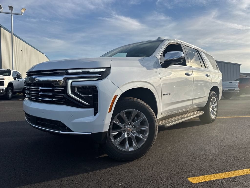 2026 Chevrolet Tahoe Premier in Polar White Tricoat — front three-quarter view