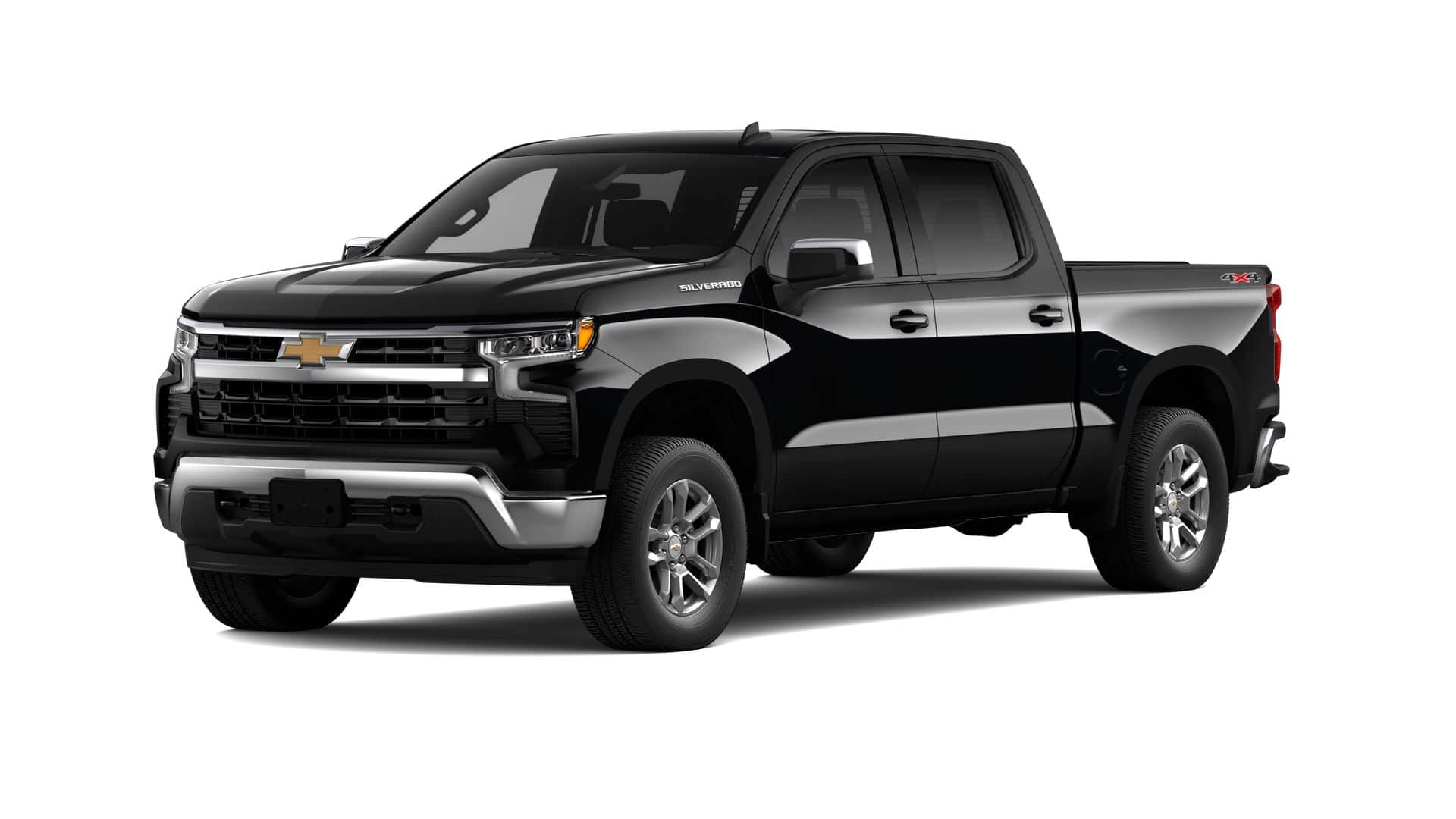 2026 Chevrolet Silverado 1500 LT in Black — front three-quarter view