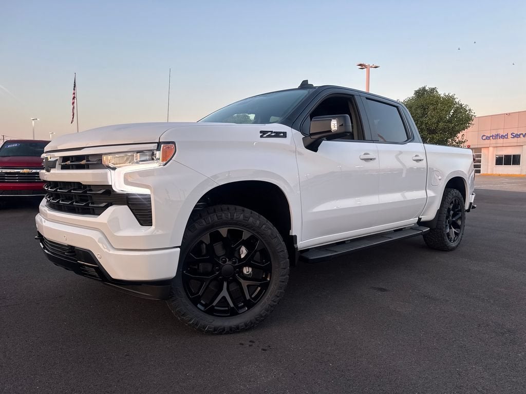 2026 Chevrolet Silverado 1500 RST in Summit White — front three-quarter view