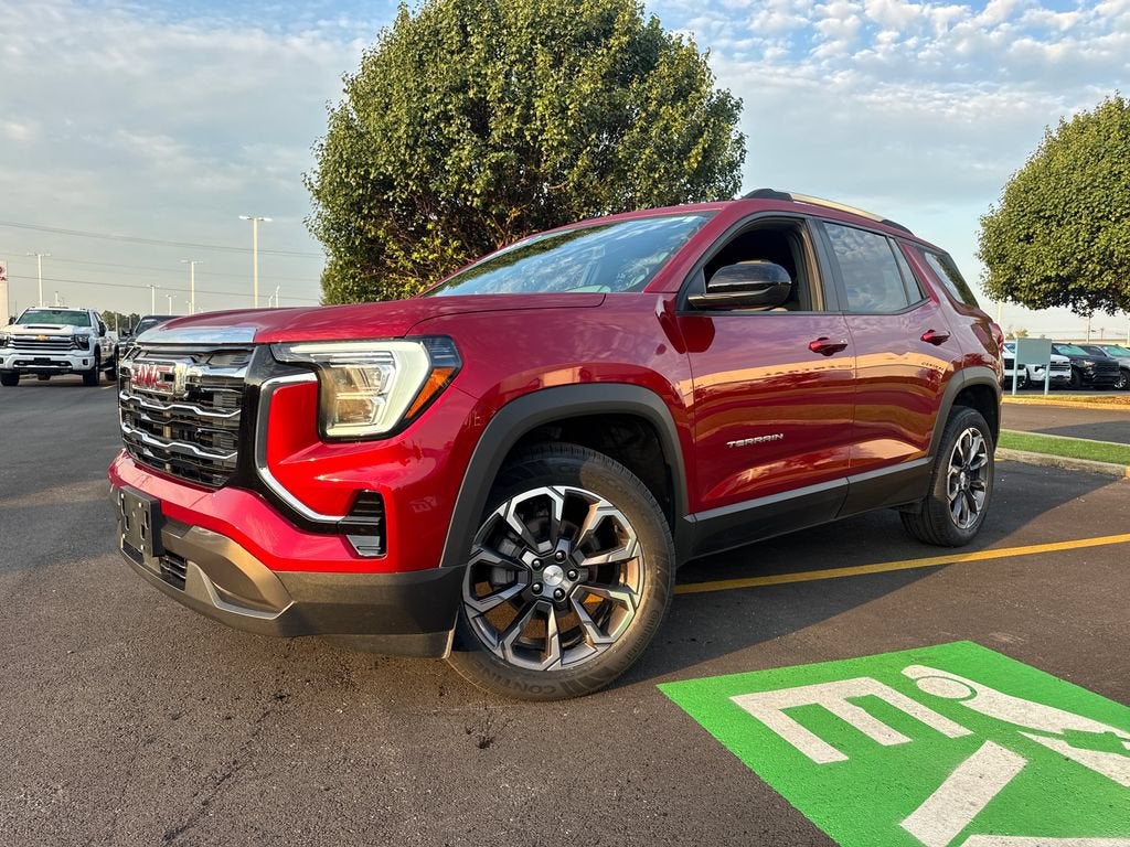 2025 GMC Terrain Elevation in Volcanic Red Tintcoat — front three-quarter view