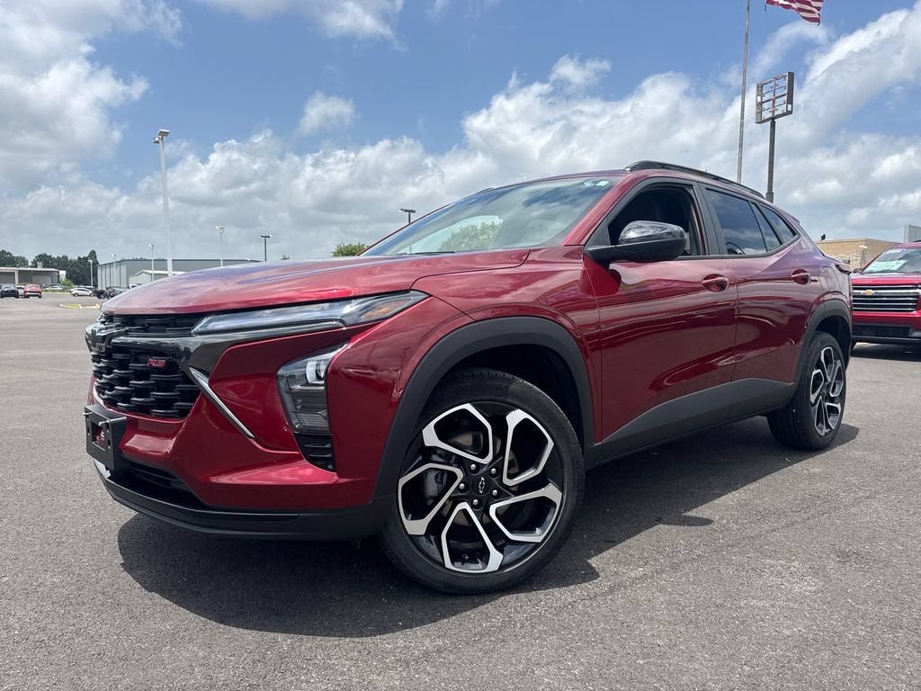 2024 Chevrolet Trax 2RS in Crimson Metallic — front three-quarter view