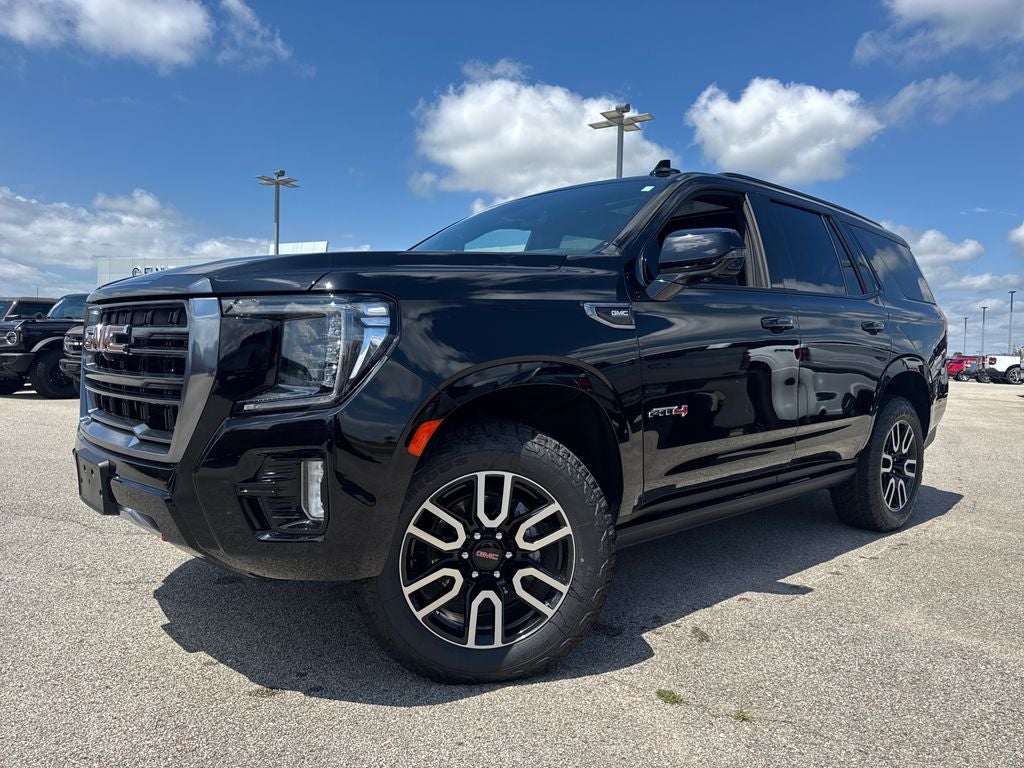 2024 GMC Yukon AT4 in Onyx Black — front three-quarter view