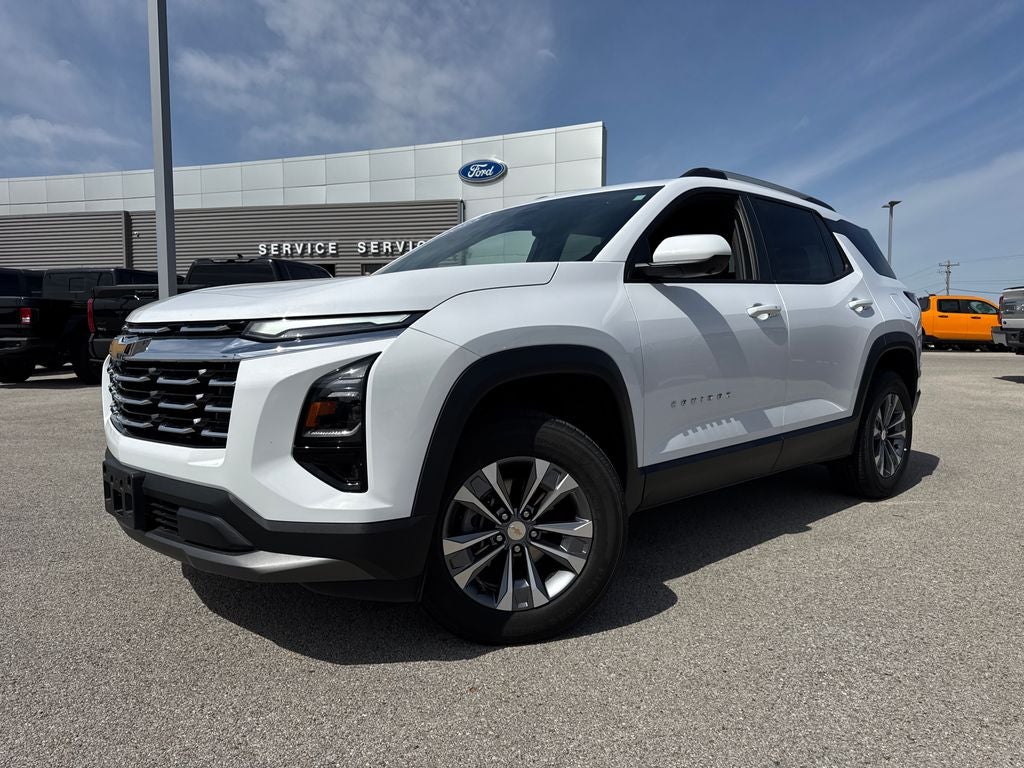 2025 Chevrolet Equinox LT in Summit White — front three-quarter view